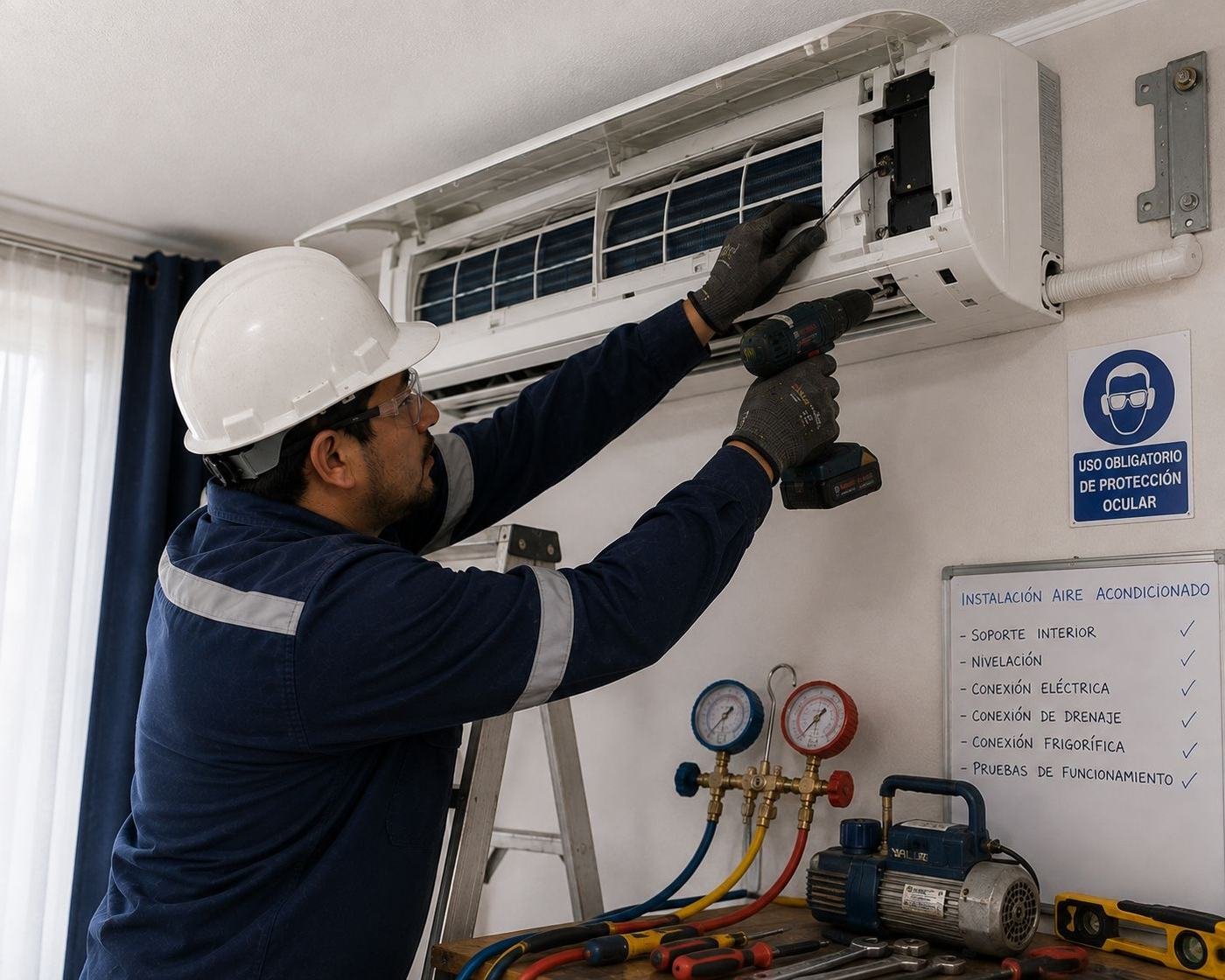 Instalación de aire acondicionado